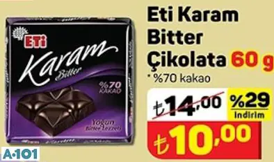 ETİ KARAM BİTTER ÇİKOLATA ETİ KARAM BİTTER ÇİKOLATA